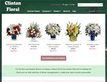 Tablet Screenshot of clintonflorals.com